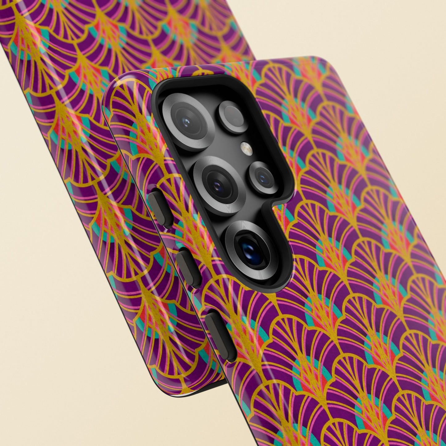 Art Deco Elegance Protective Phone Case Amethyst Glow (iPhone, Pixel, Galaxy)