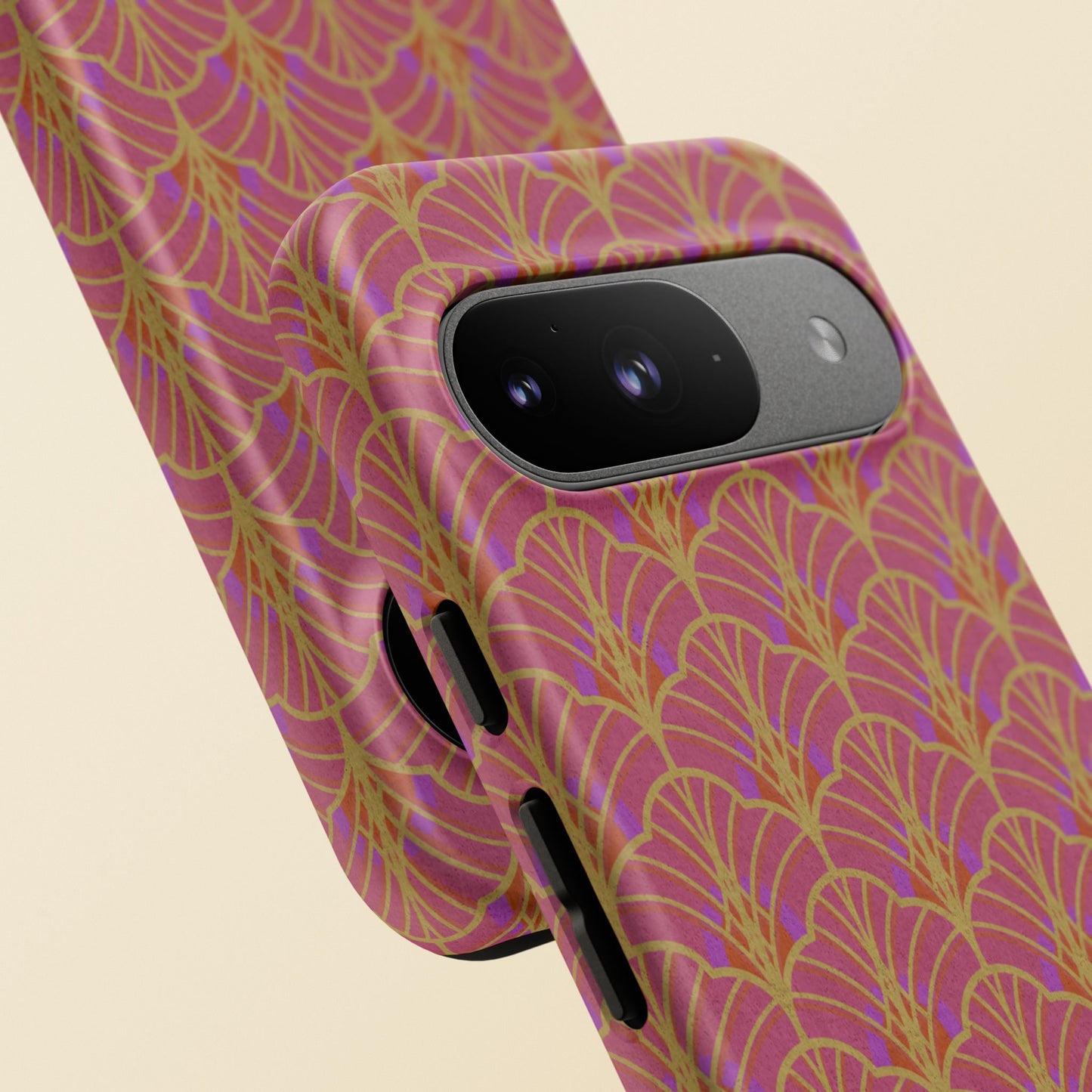 Art Deco Elegance Protective Phone Case Magenta Majesty (iPhone, Pixel, Galaxy)