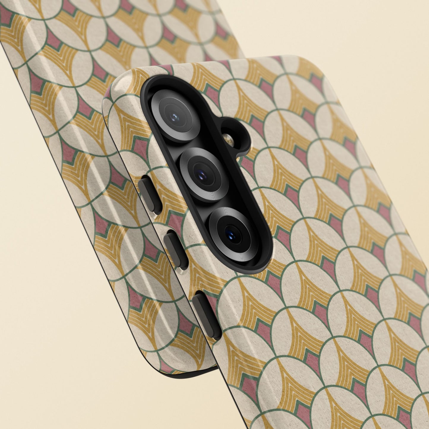 Art Deco Elegance Protective Phone Case Ivory Mosaic (iPhone, Pixel, Galaxy)