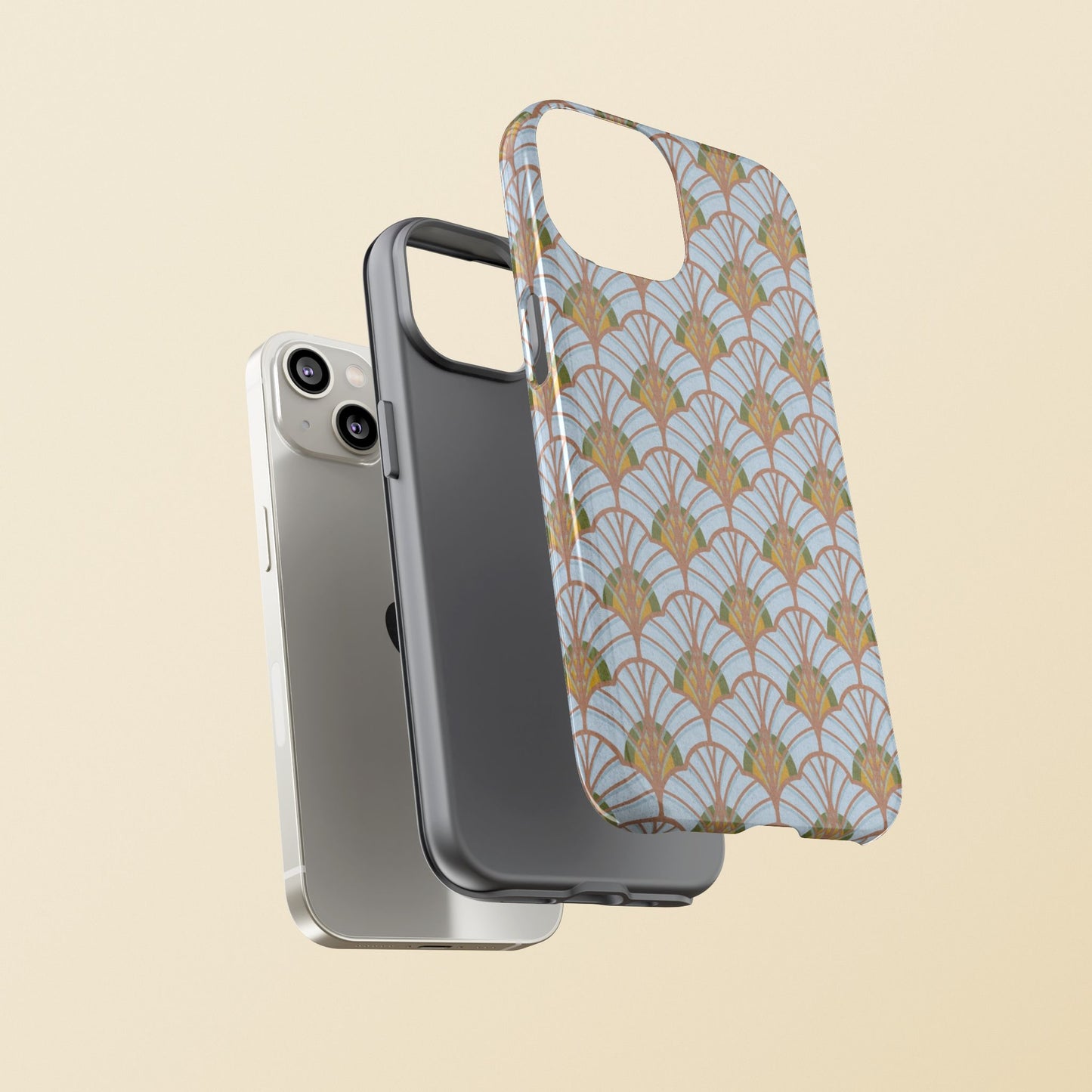 Art Deco Elegance Protective Phone Case Aquamarine Dream (iPhone, Pixel, Galaxy)