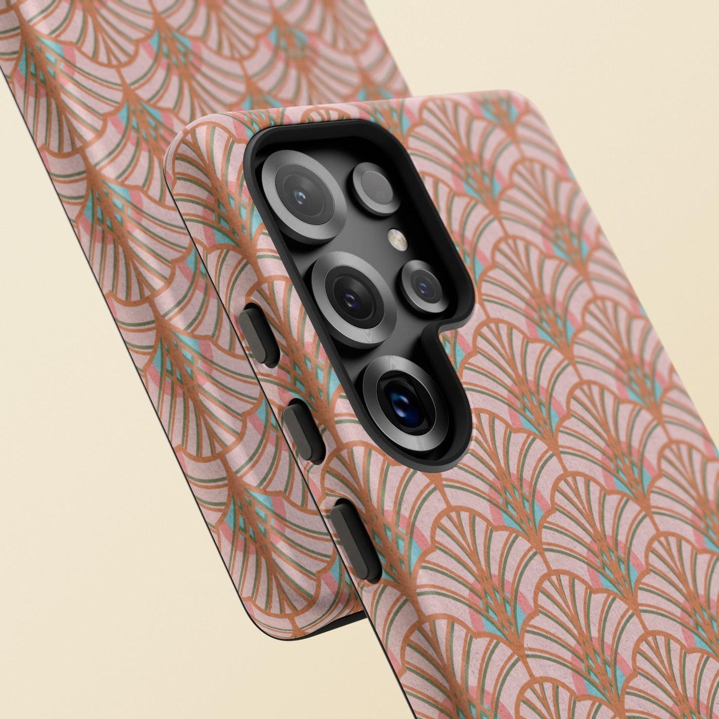 Art Deco Elegance Protective Phone Case Peach Splendor (iPhone, Pixel, Galaxy)