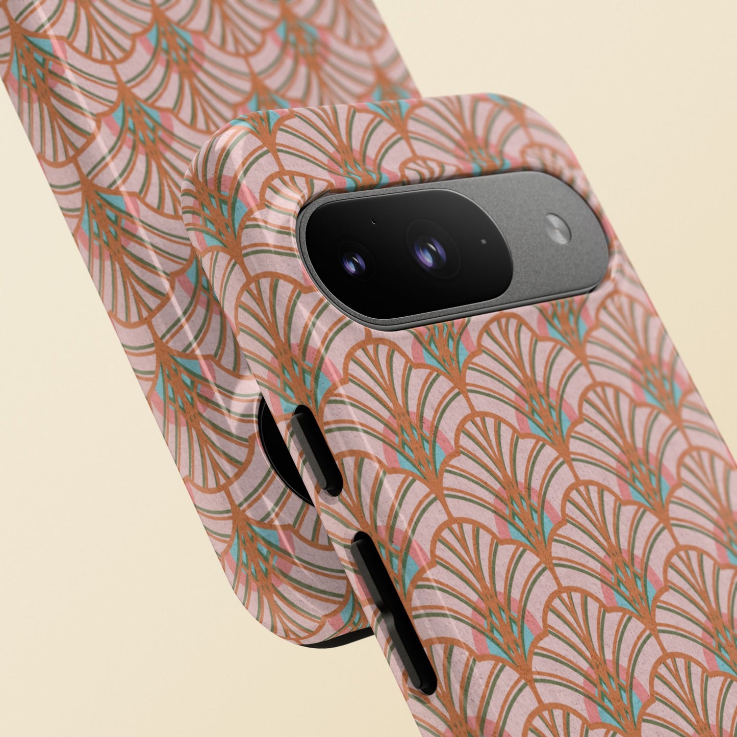 Art Deco Elegance Protective Phone Case Peach Splendor (iPhone, Pixel, Galaxy)
