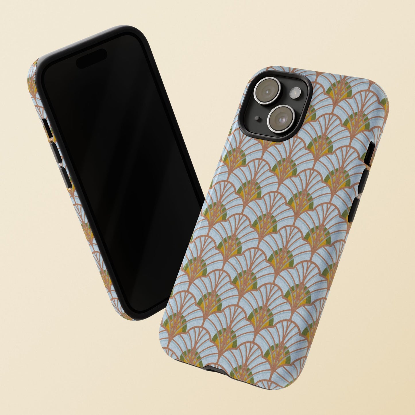 Art Deco Elegance Protective Phone Case Aquamarine Dream (iPhone, Pixel, Galaxy)