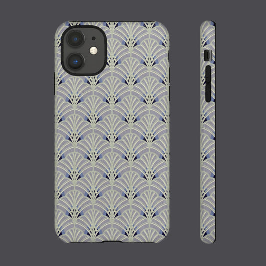 Art Deco Elegance Protective Phone Case Platinum Wave (iPhone, Pixel, Galaxy)