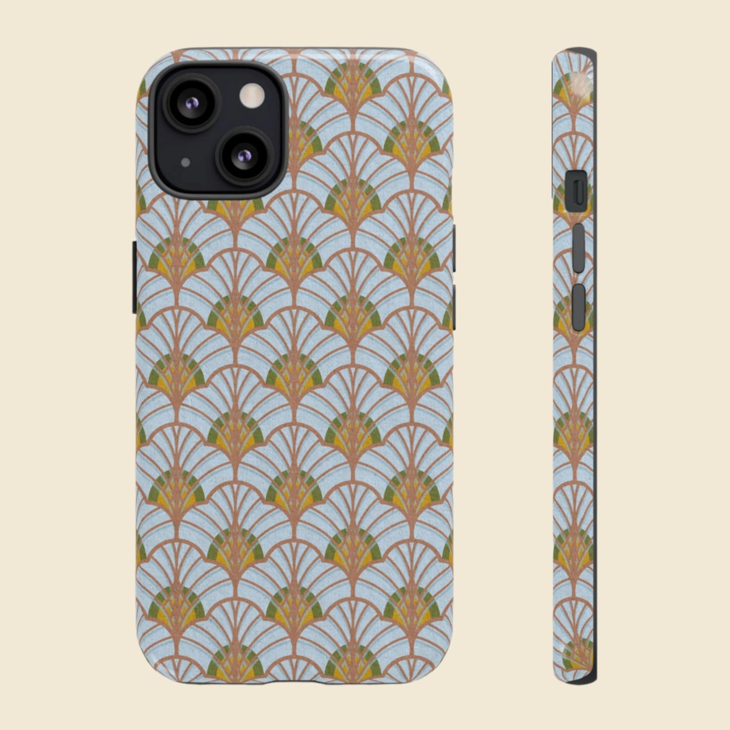 Art Deco Elegance Protective Phone Case Aquamarine Dream (iPhone, Pixel, Galaxy)