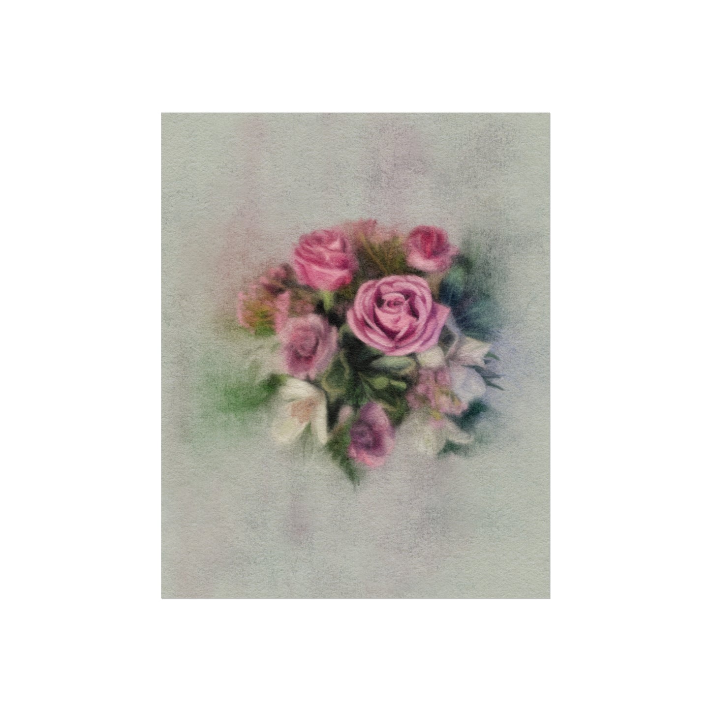 Rose Reverie: Ethereal Floral Fine Art Poster - Light (unframed)