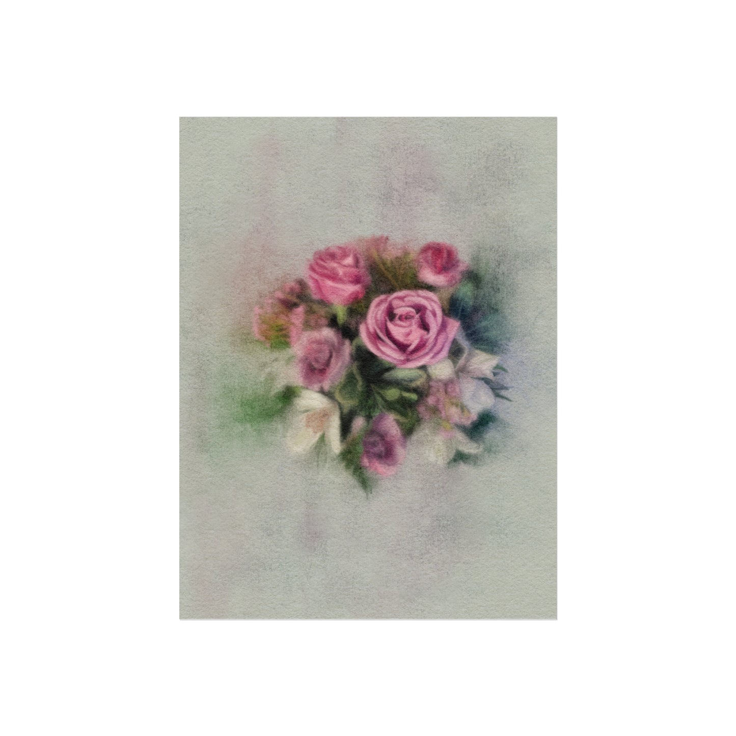Rose Reverie: Ethereal Floral Fine Art Poster - Light (unframed)