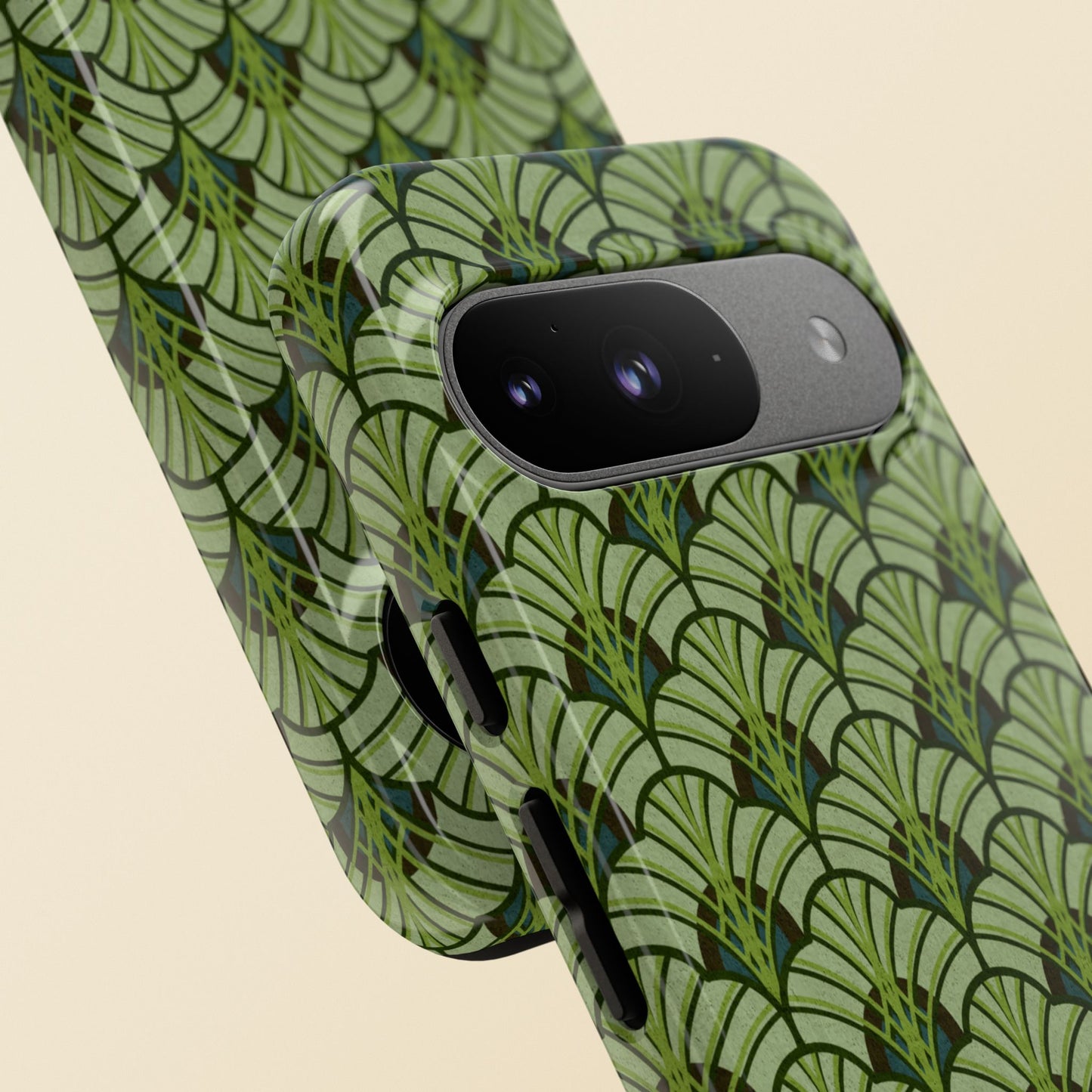 Art Deco Elegance Protective Phone Case Emerald Cascade (iPhone, Pixel, Galaxy)
