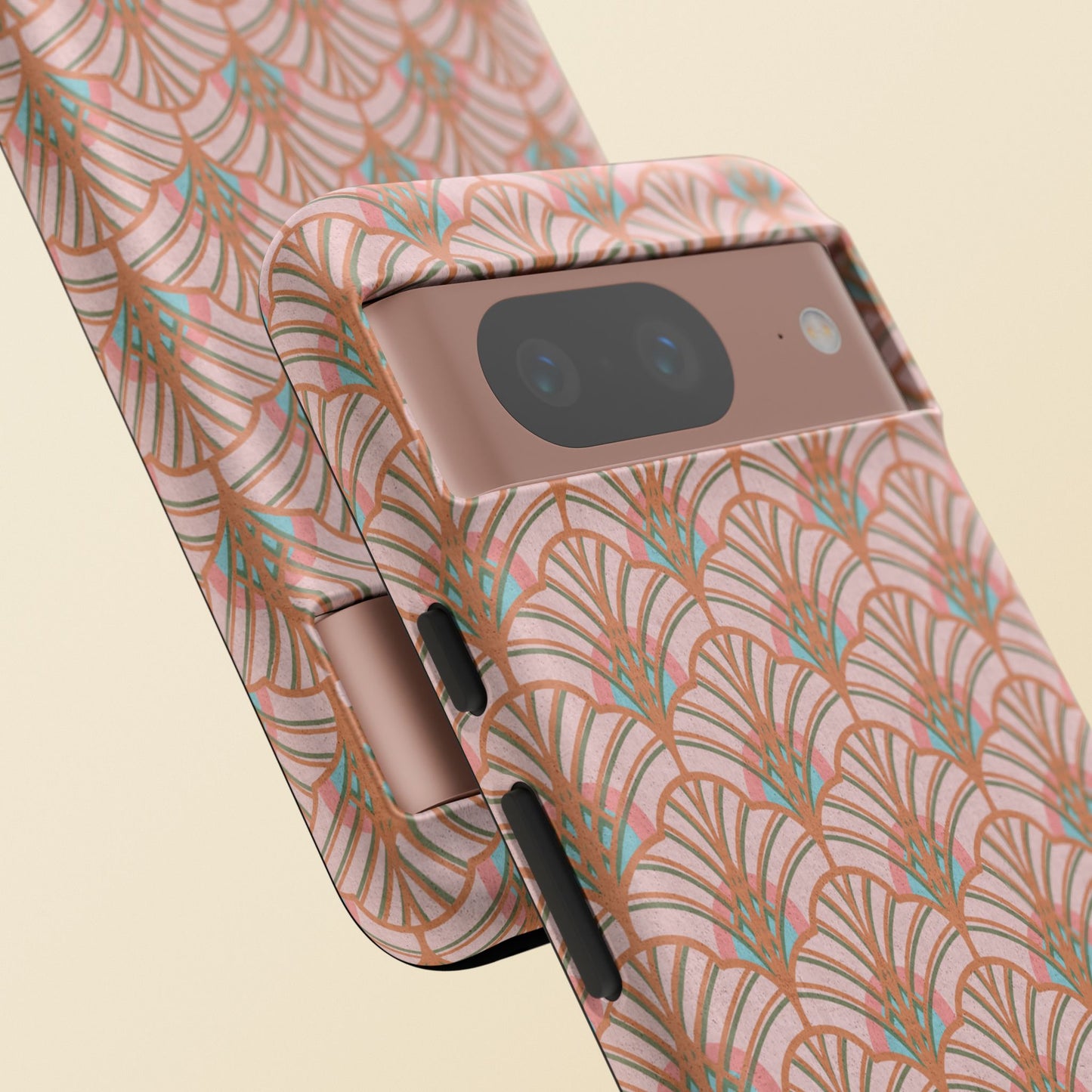 Art Deco Elegance Protective Phone Case Peach Splendor (iPhone, Pixel, Galaxy)