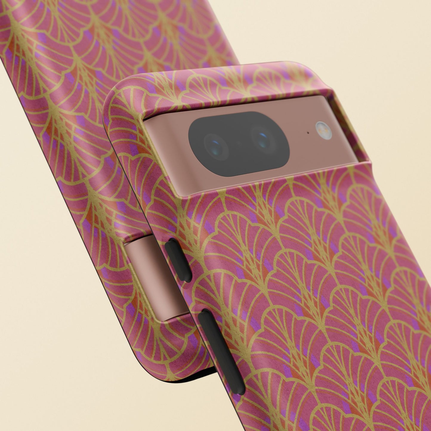 Art Deco Elegance Protective Phone Case Magenta Majesty (iPhone, Pixel, Galaxy)