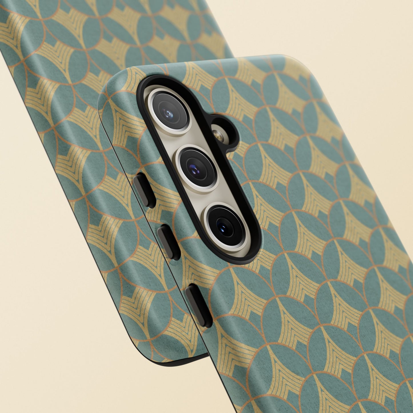 Art Deco Elegance Protective Phone Case Viridian Crest
