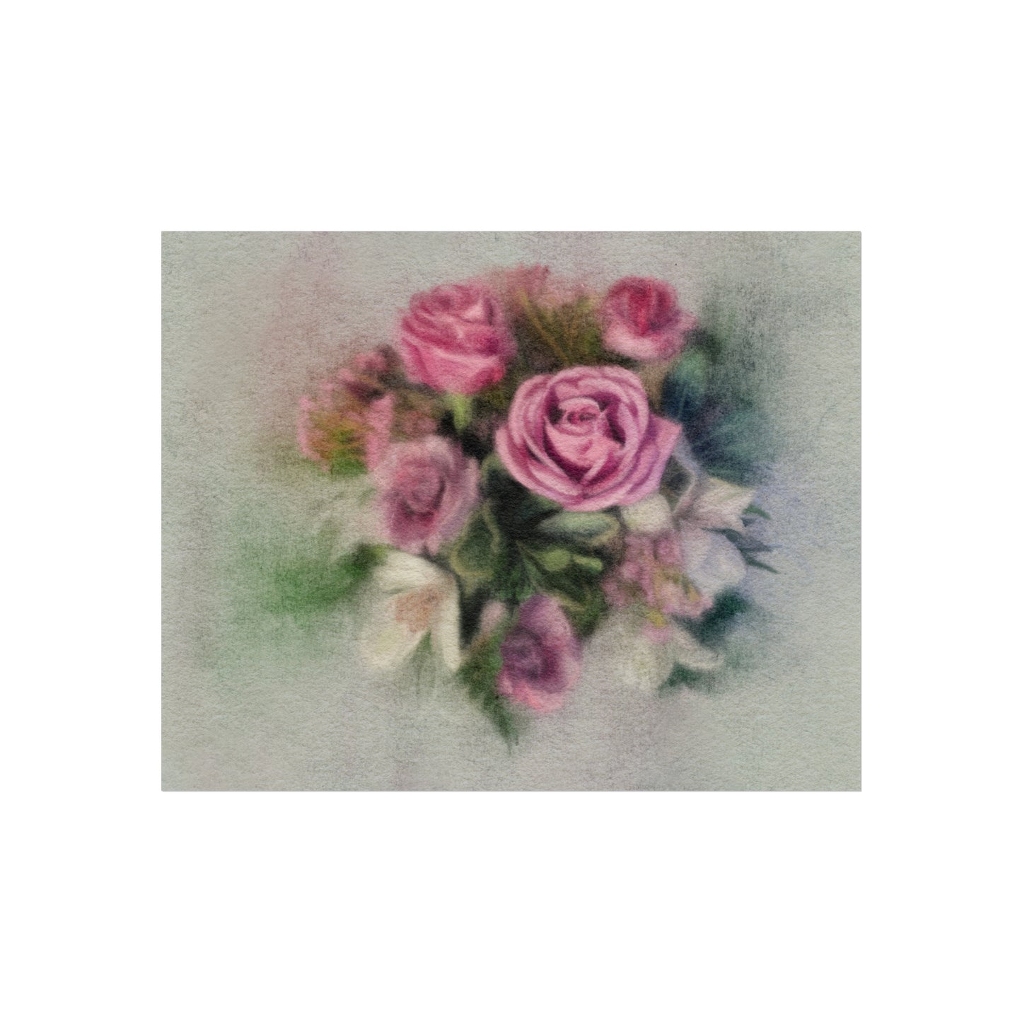 Rose Reverie: Ethereal Floral Fine Art Poster - Light (unframed)