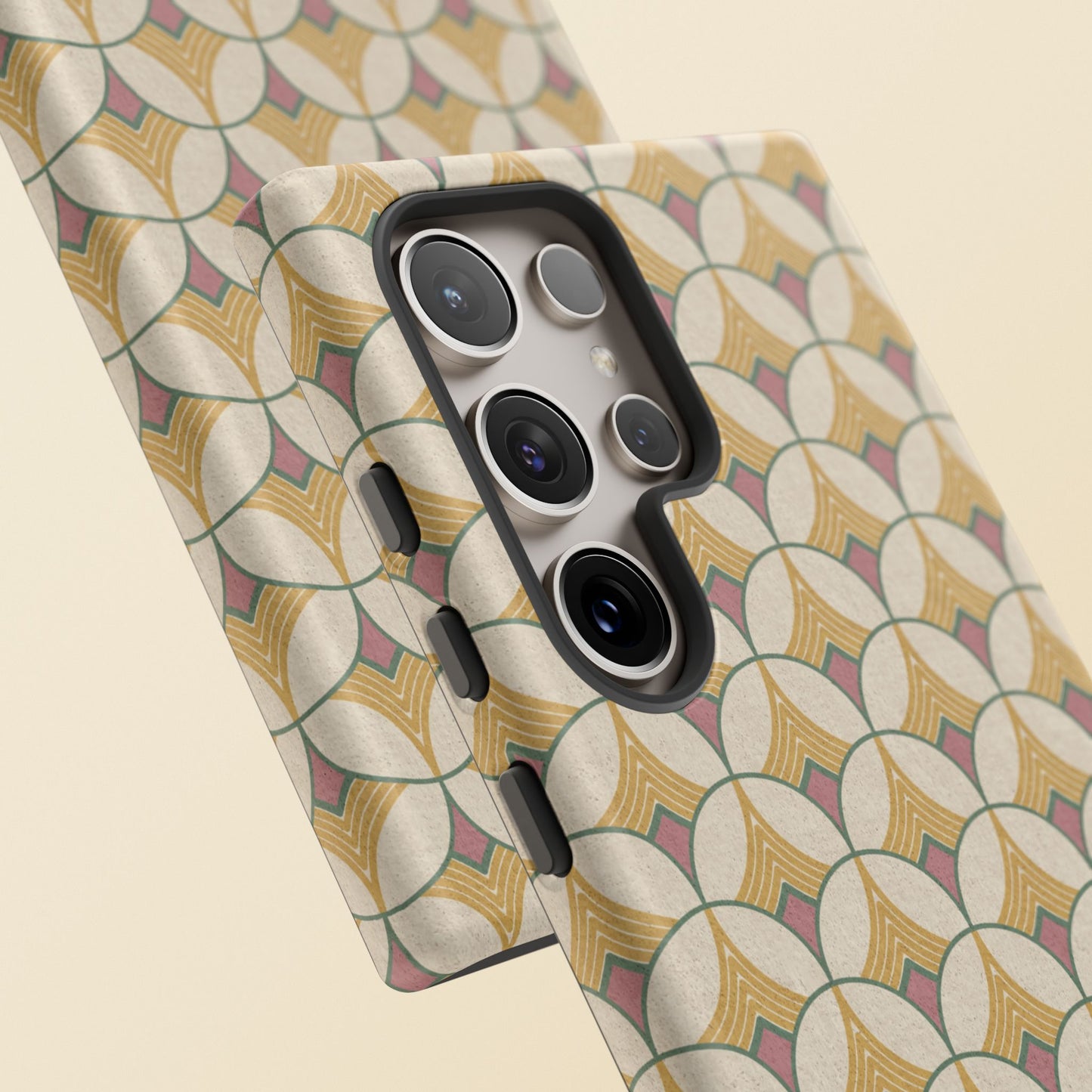 Art Deco Elegance Protective Phone Case Ivory Mosaic (iPhone, Pixel, Galaxy)
