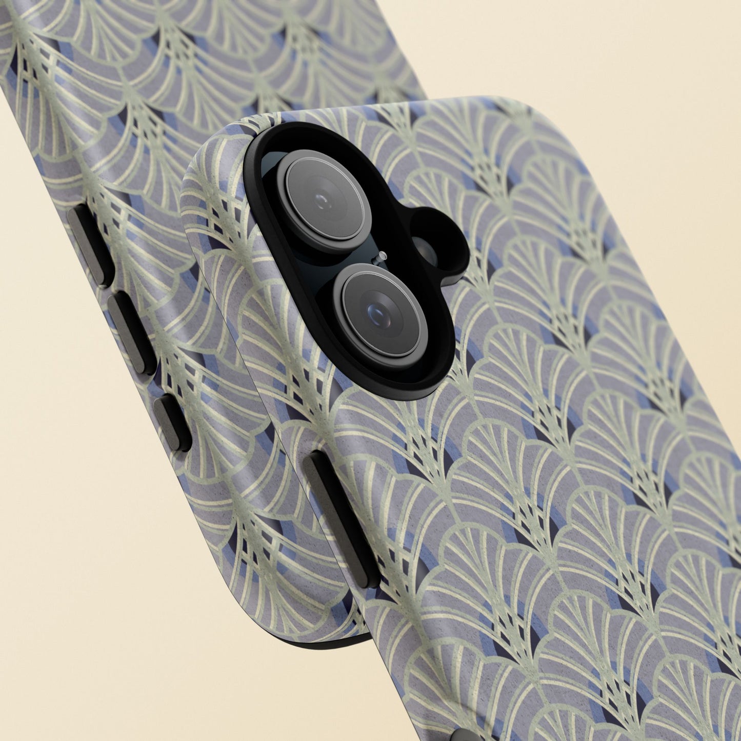 Art Deco Elegance Protective Phone Case Platinum Wave (iPhone, Pixel, Galaxy)