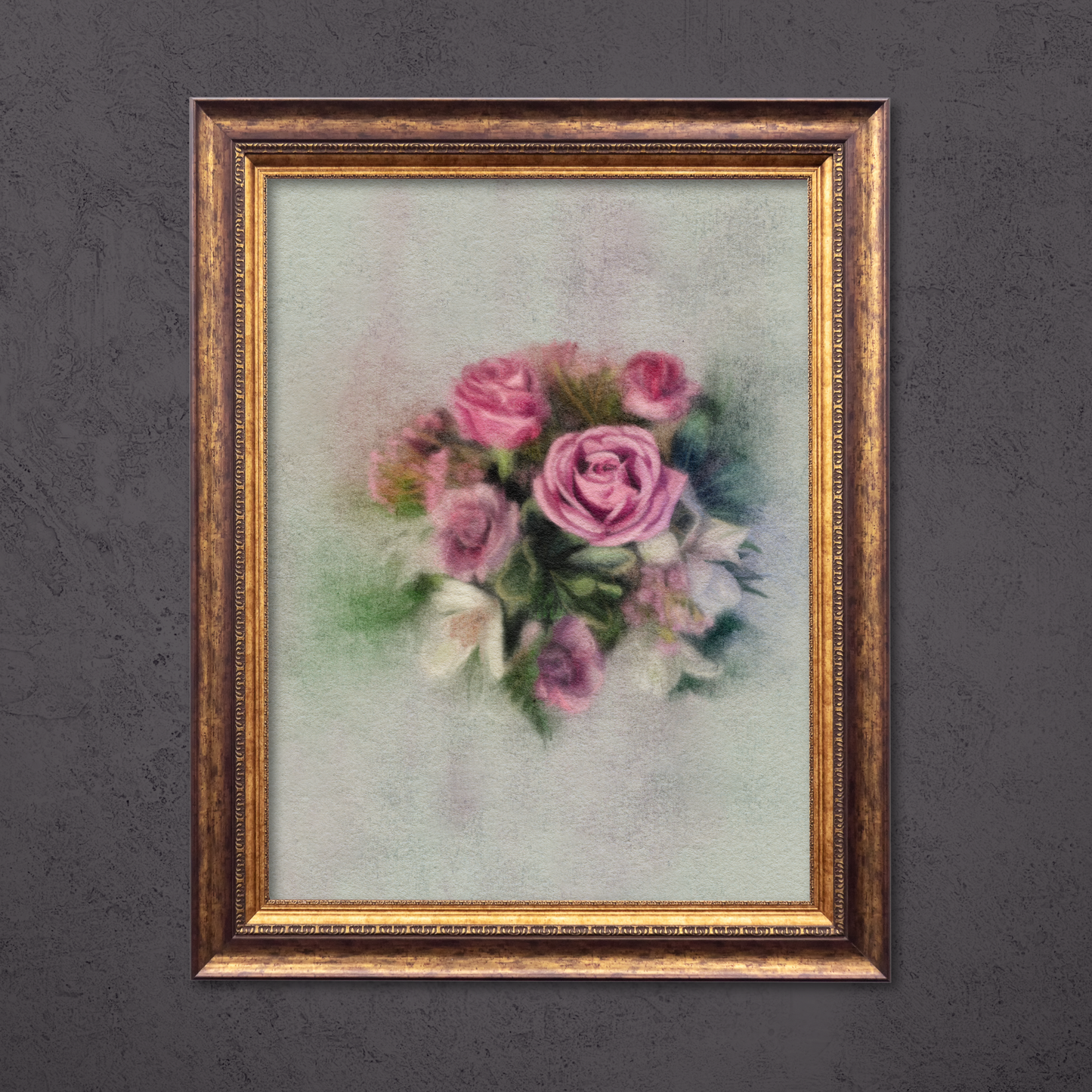 Rose Reverie: Ethereal Floral Fine Art Poster - Light (unframed)