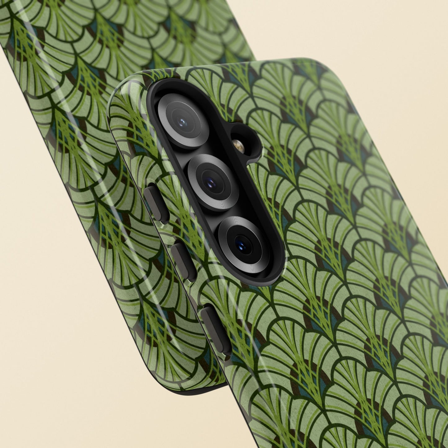 Art Deco Elegance Protective Phone Case Emerald Cascade (iPhone, Pixel, Galaxy)