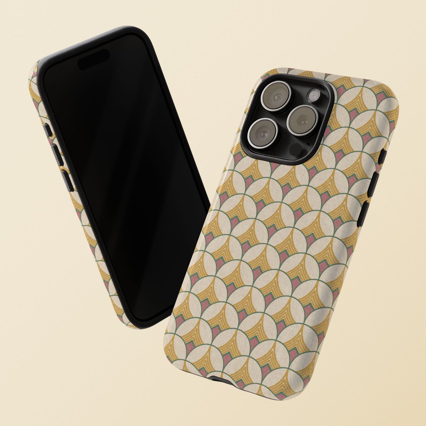 Art Deco Elegance Protective Phone Case Ivory Mosaic (iPhone, Pixel, Galaxy)