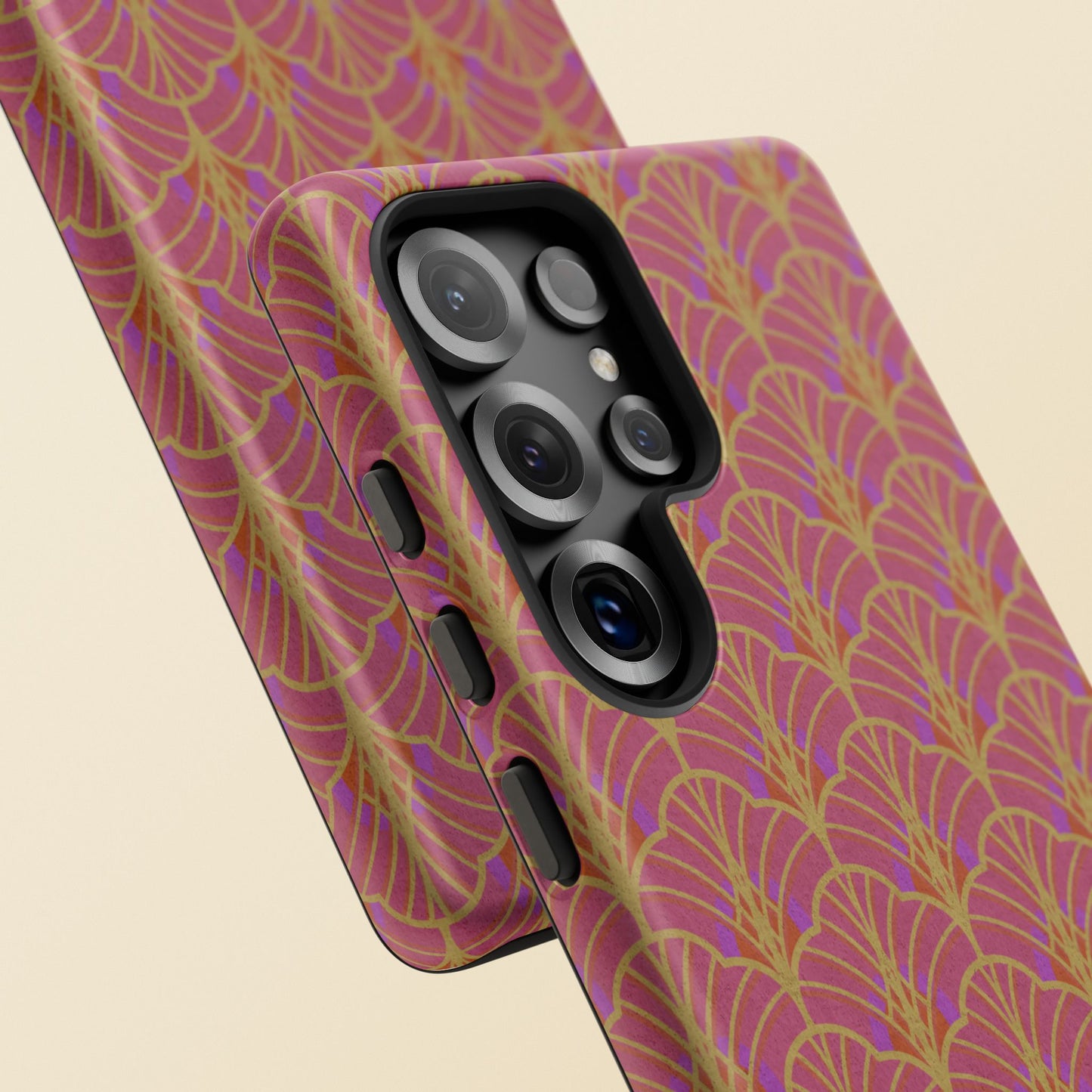 Art Deco Elegance Protective Phone Case Magenta Majesty (iPhone, Pixel, Galaxy)