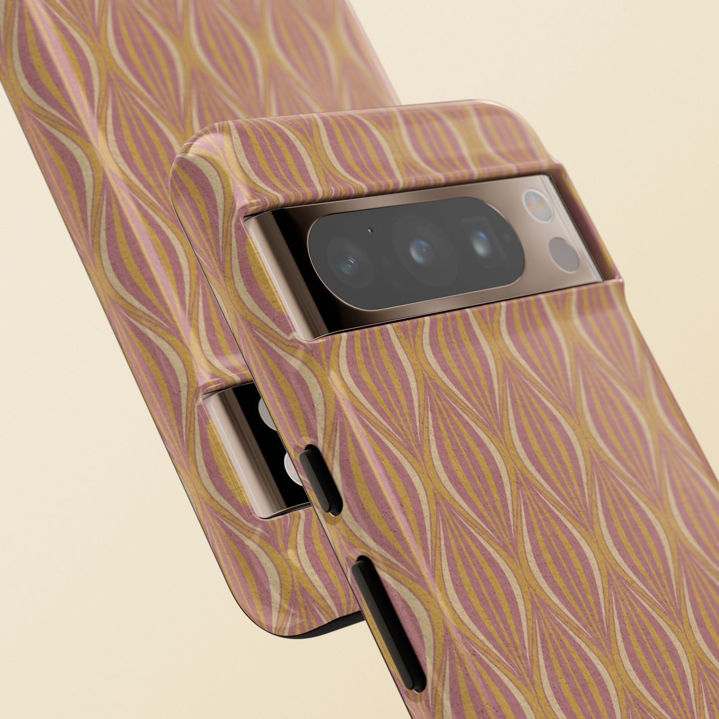 Art Deco Elegance Protective Phone Case Bronze Blush (iPhone, Pixel, Galaxy)