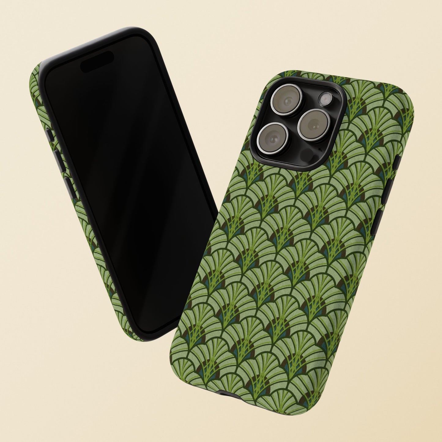 Art Deco Elegance Protective Phone Case Emerald Cascade (iPhone, Pixel, Galaxy)
