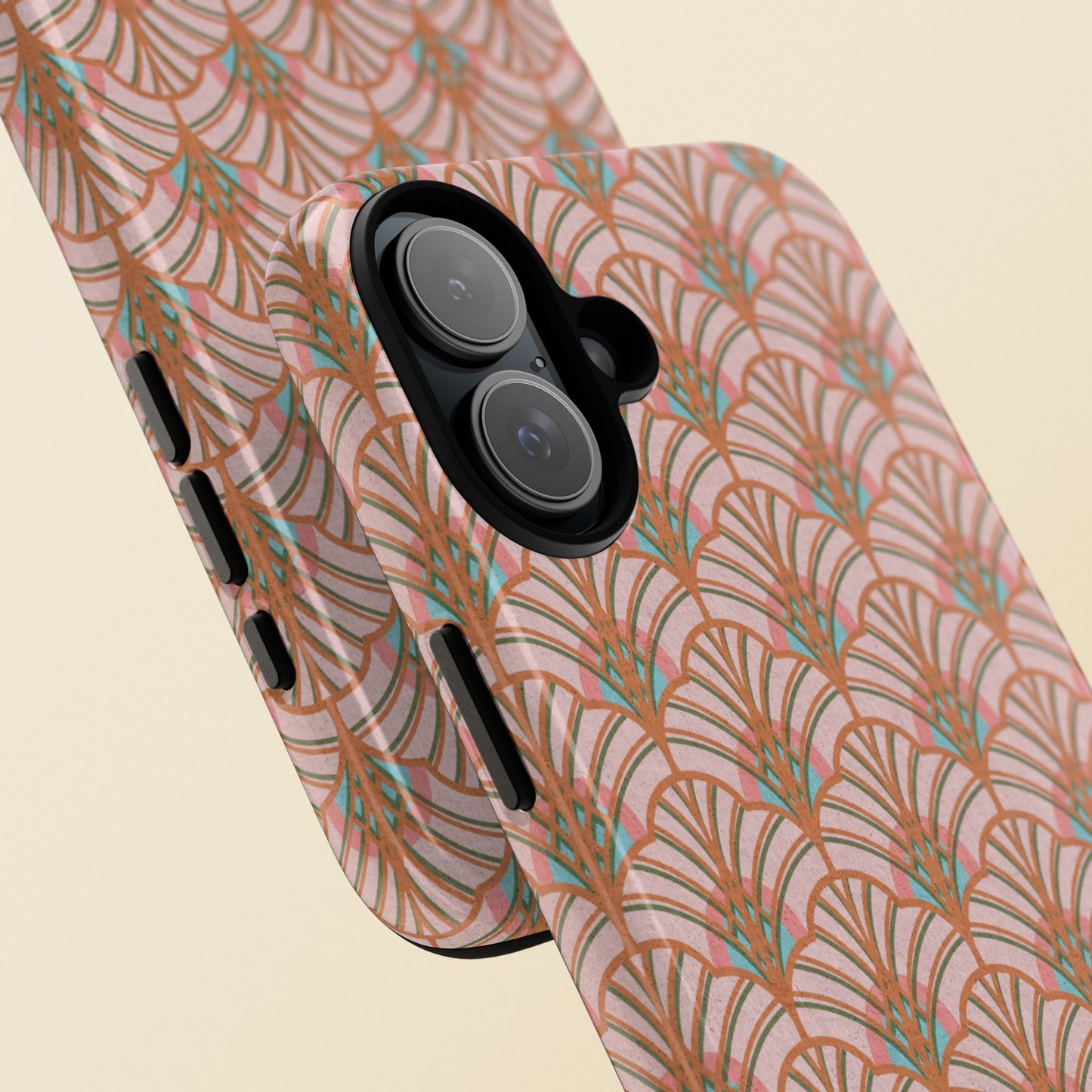Art Deco Elegance Protective Phone Case Peach Splendor (iPhone, Pixel, Galaxy)
