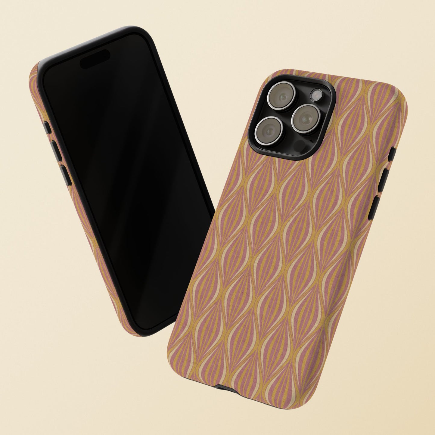 Art Deco Elegance Protective Phone Case Bronze Blush (iPhone, Pixel, Galaxy)