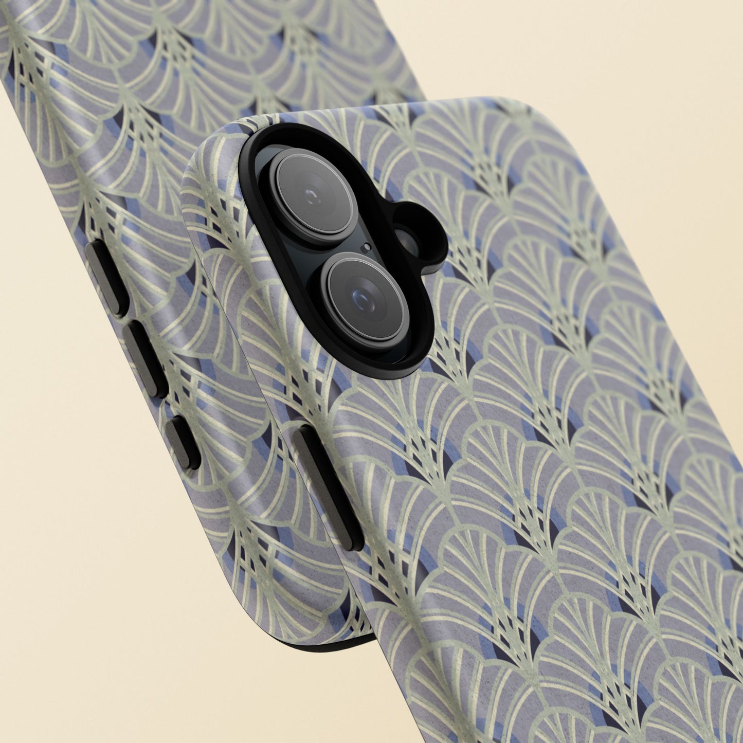 Art Deco Elegance Protective Phone Case Platinum Wave (iPhone, Pixel, Galaxy)