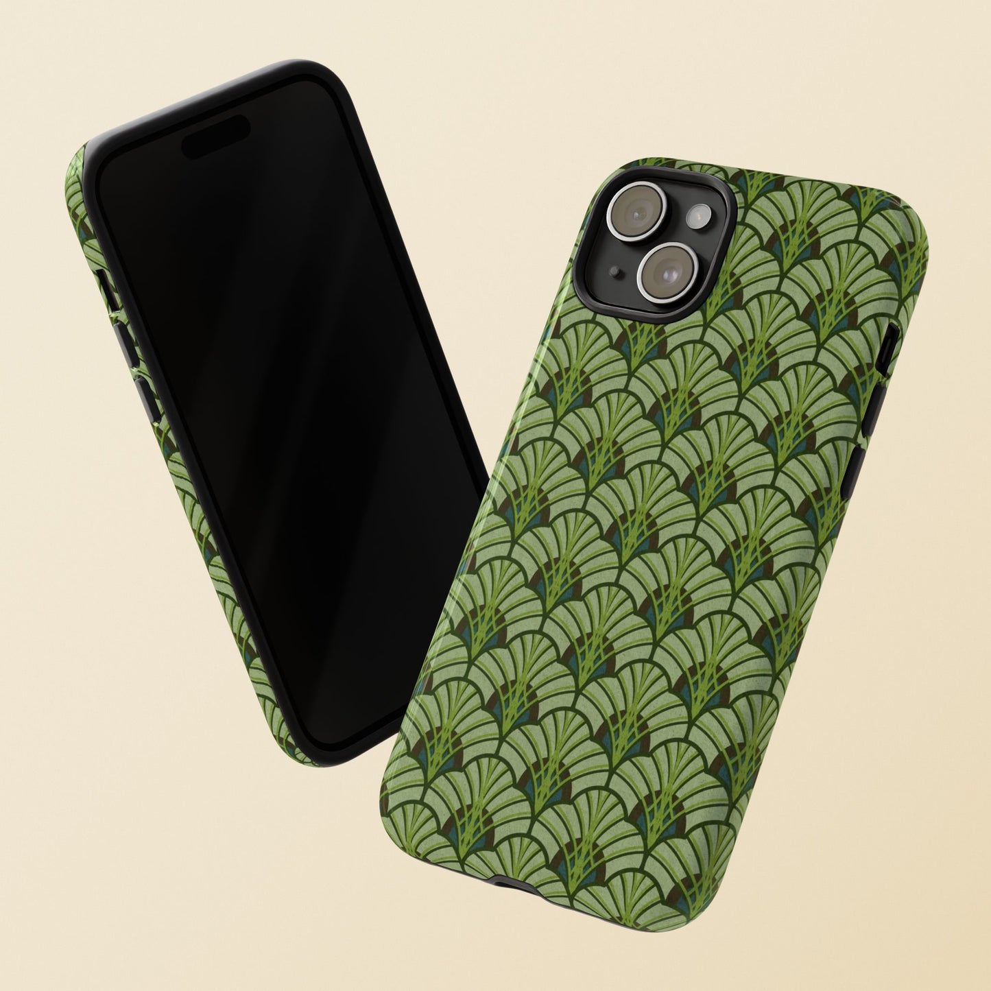 Art Deco Elegance Protective Phone Case Emerald Cascade (iPhone, Pixel, Galaxy)