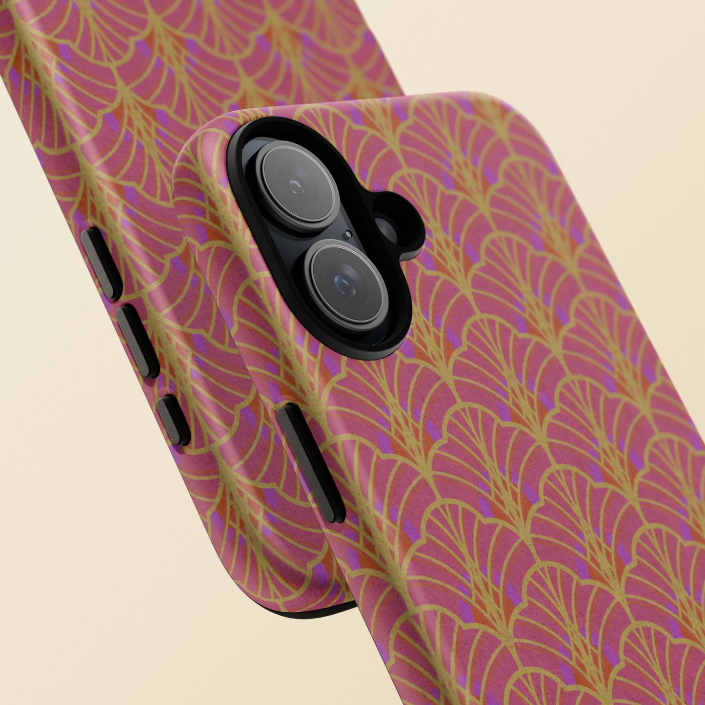 Art Deco Elegance Protective Phone Case Magenta Majesty (iPhone, Pixel, Galaxy)