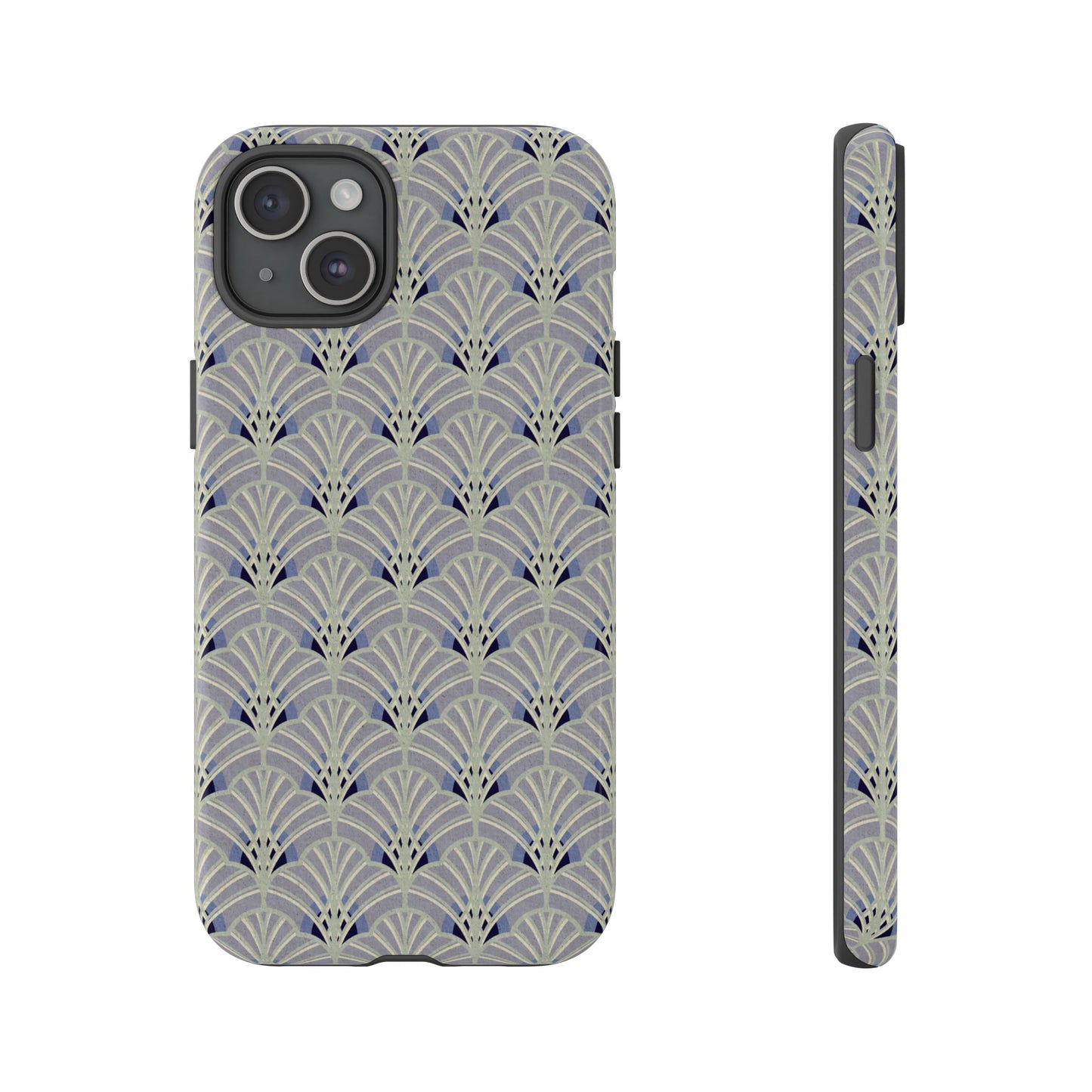 Art Deco Elegance Protective Phone Case Platinum Wave (iPhone, Pixel, Galaxy)