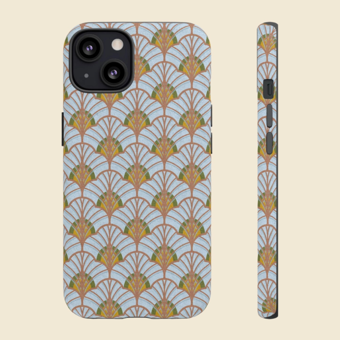 Art Deco Elegance Protective Phone Case Aquamarine Dream (iPhone, Pixel, Galaxy)