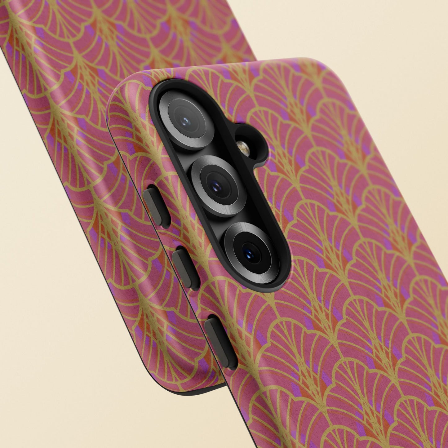 Art Deco Elegance Protective Phone Case Magenta Majesty (iPhone, Pixel, Galaxy)