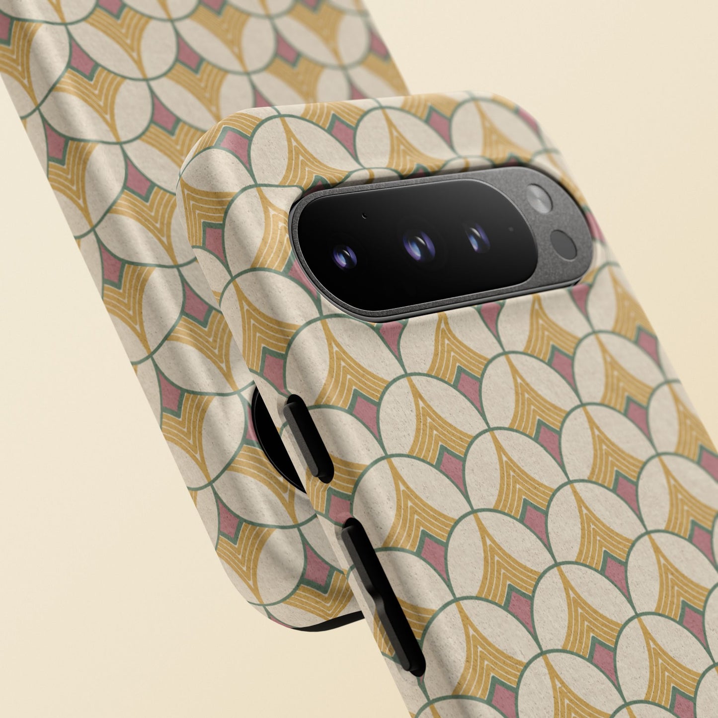 Art Deco Elegance Protective Phone Case Ivory Mosaic (iPhone, Pixel, Galaxy)