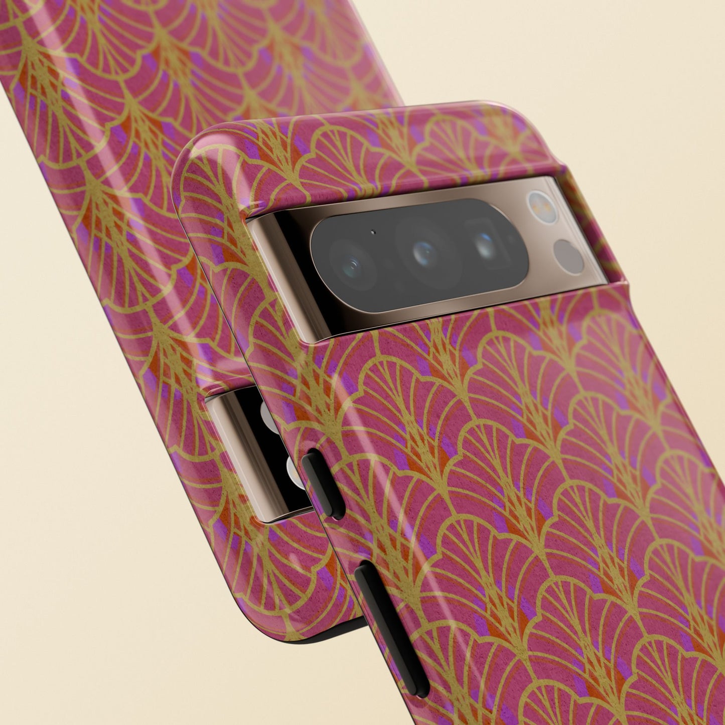 Art Deco Elegance Protective Phone Case Magenta Majesty (iPhone, Pixel, Galaxy)