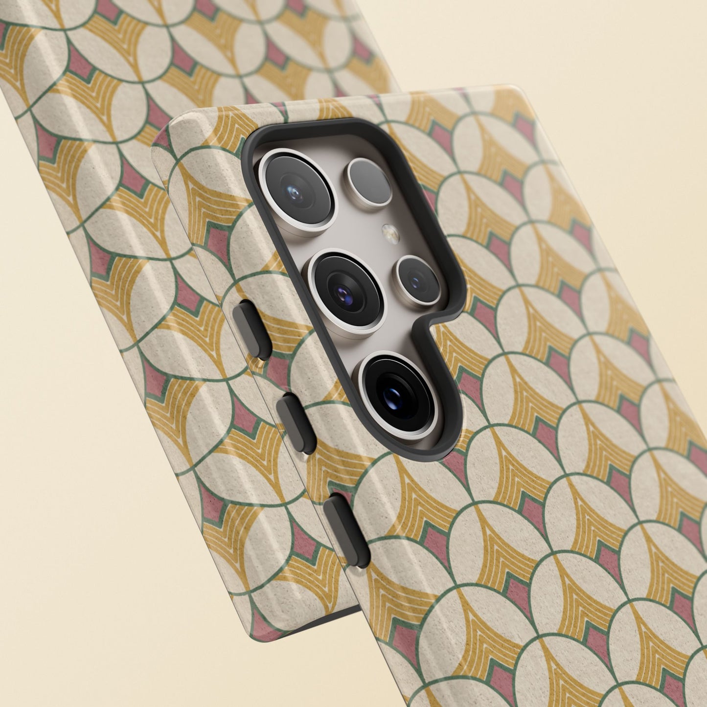Art Deco Elegance Protective Phone Case Ivory Mosaic (iPhone, Pixel, Galaxy)