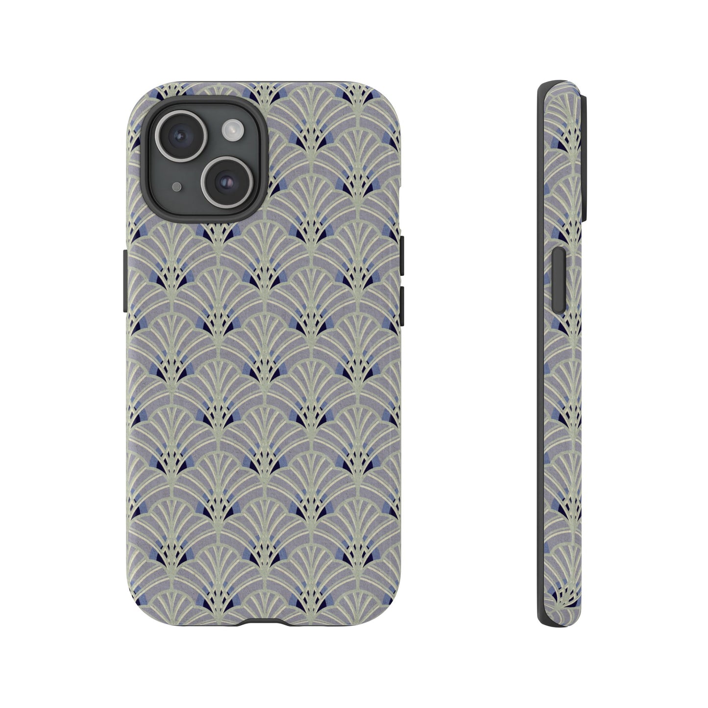 Art Deco Elegance Protective Phone Case Platinum Wave (iPhone, Pixel, Galaxy)