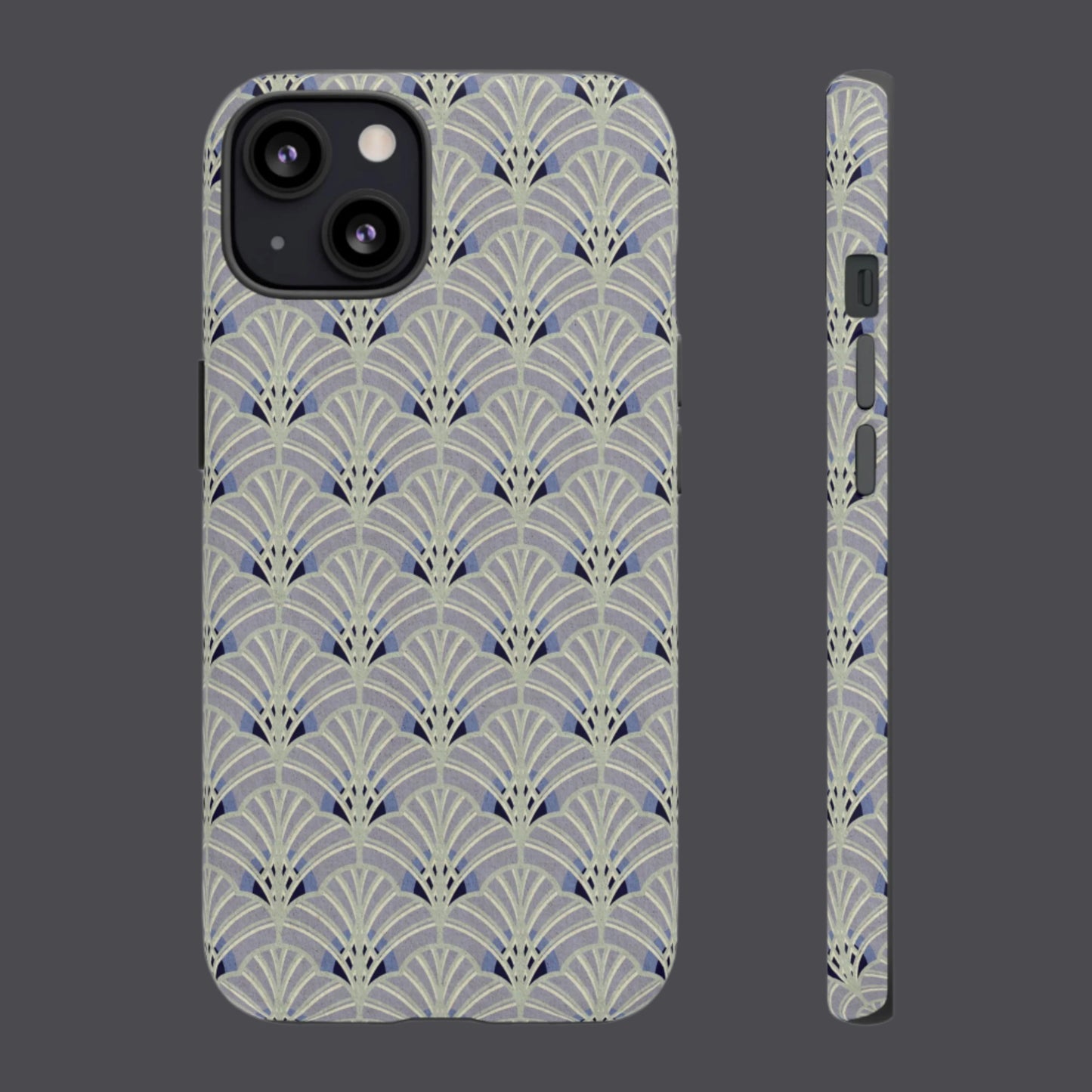 Art Deco Elegance Protective Phone Case Platinum Wave (iPhone, Pixel, Galaxy)