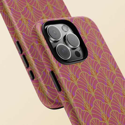 Art Deco Elegance Protective Phone Case Magenta Majesty (iPhone, Pixel, Galaxy)