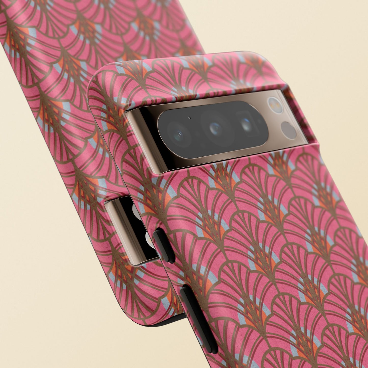 Art Deco Elegance Protective Phone Case Rose Quartz Radiance (iPhone, Pixel, Galaxy)