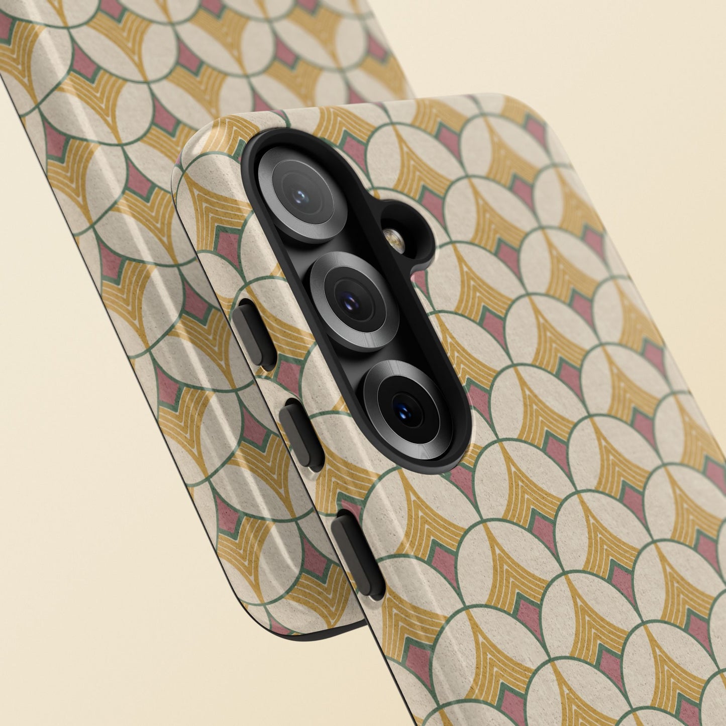 Art Deco Elegance Protective Phone Case Ivory Mosaic (iPhone, Pixel, Galaxy)