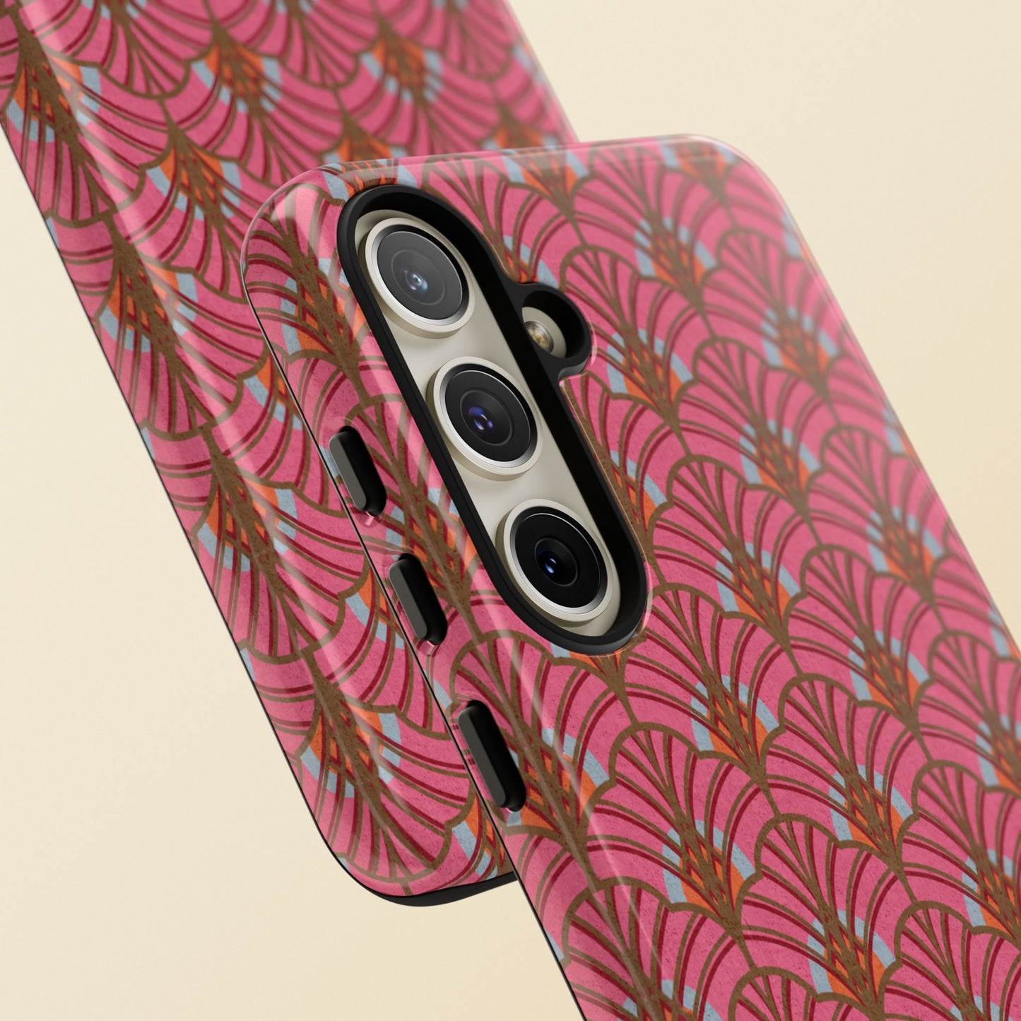 Art Deco Elegance Protective Phone Case Rose Quartz Radiance (iPhone, Pixel, Galaxy)