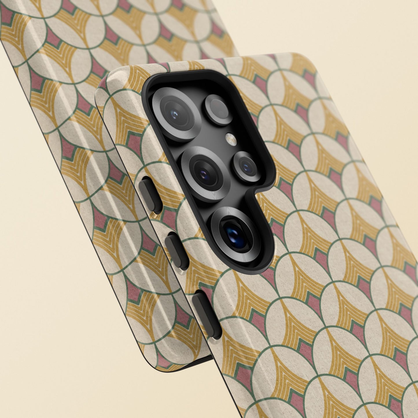 Art Deco Elegance Protective Phone Case Ivory Mosaic (iPhone, Pixel, Galaxy)