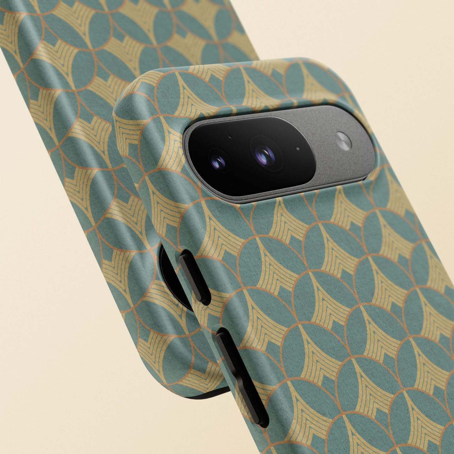 Art Deco Elegance Protective Phone Case Viridian Crest