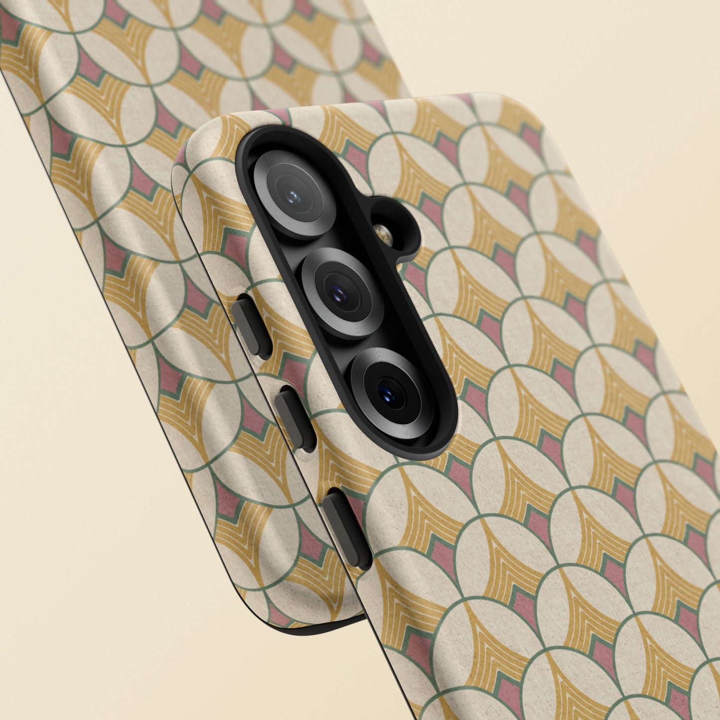 Art Deco Elegance Protective Phone Case Ivory Mosaic (iPhone, Pixel, Galaxy)