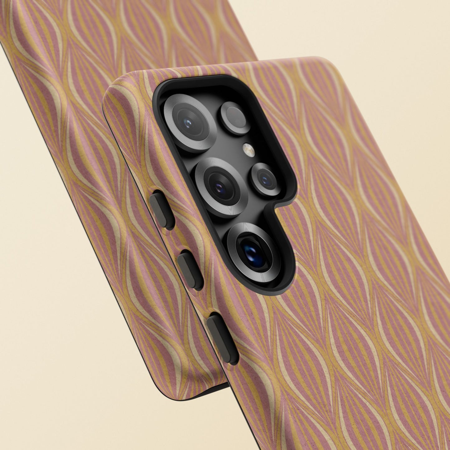 Art Deco Elegance Protective Phone Case Bronze Blush (iPhone, Pixel, Galaxy)