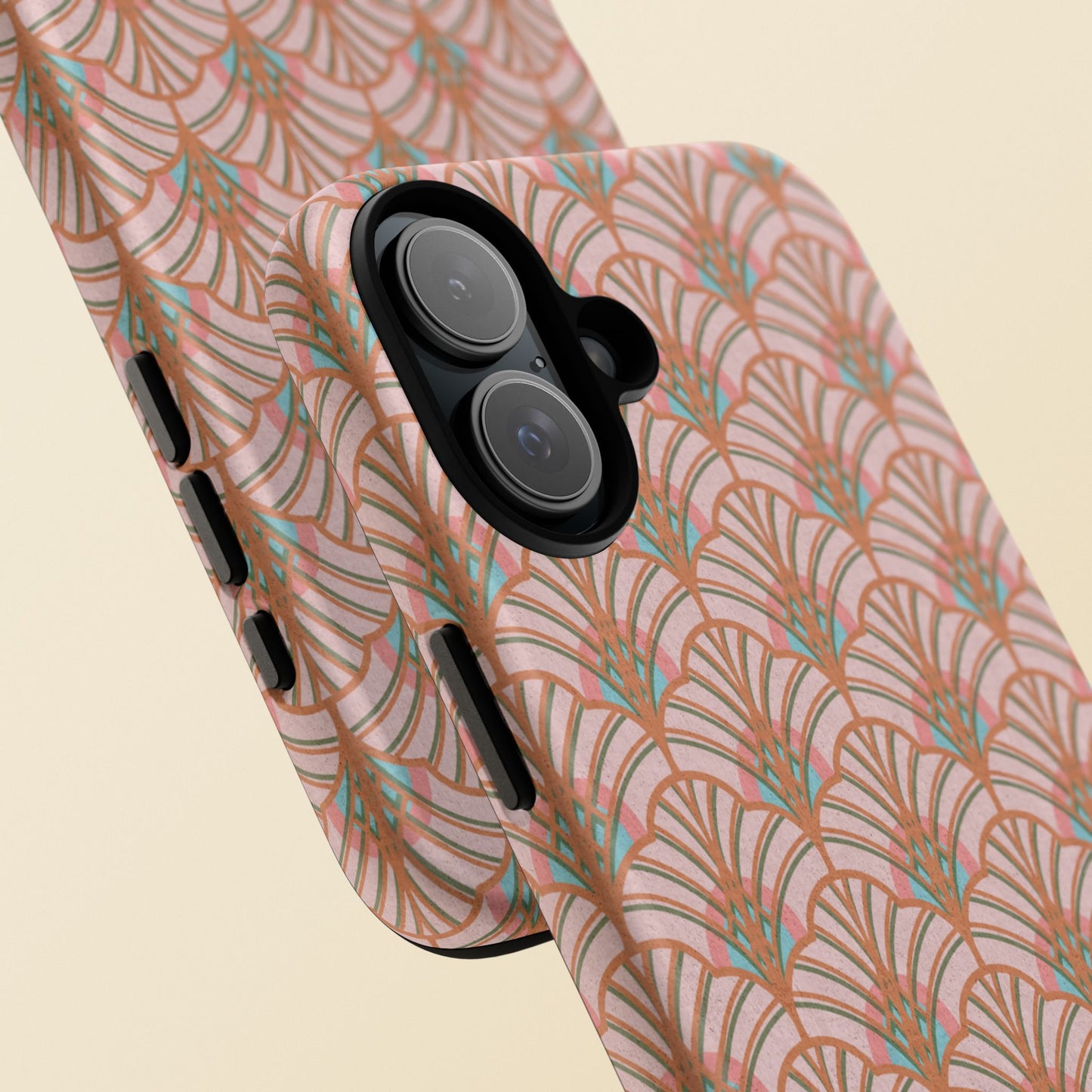 Art Deco Elegance Protective Phone Case Peach Splendor (iPhone, Pixel, Galaxy)