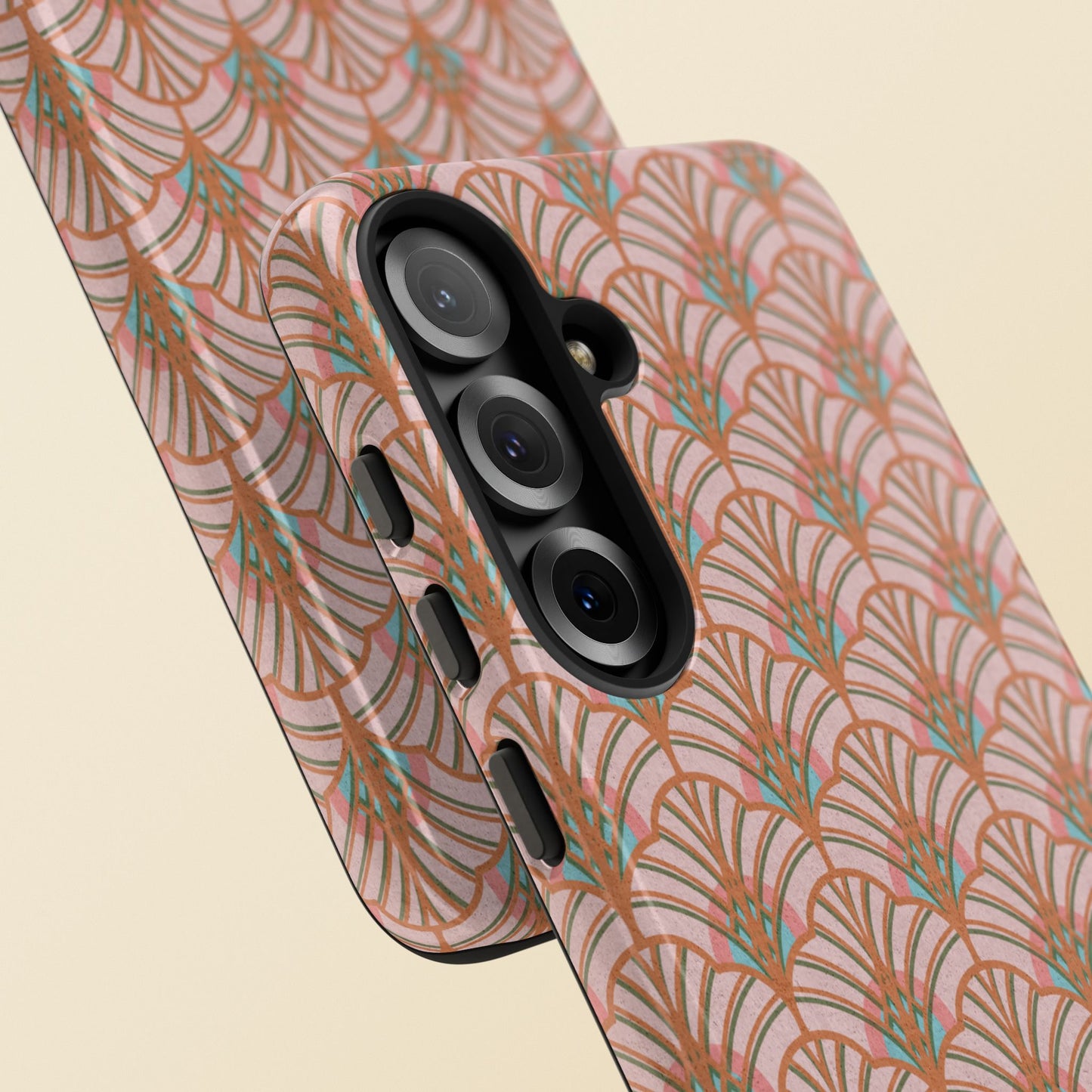 Art Deco Elegance Protective Phone Case Peach Splendor (iPhone, Pixel, Galaxy)