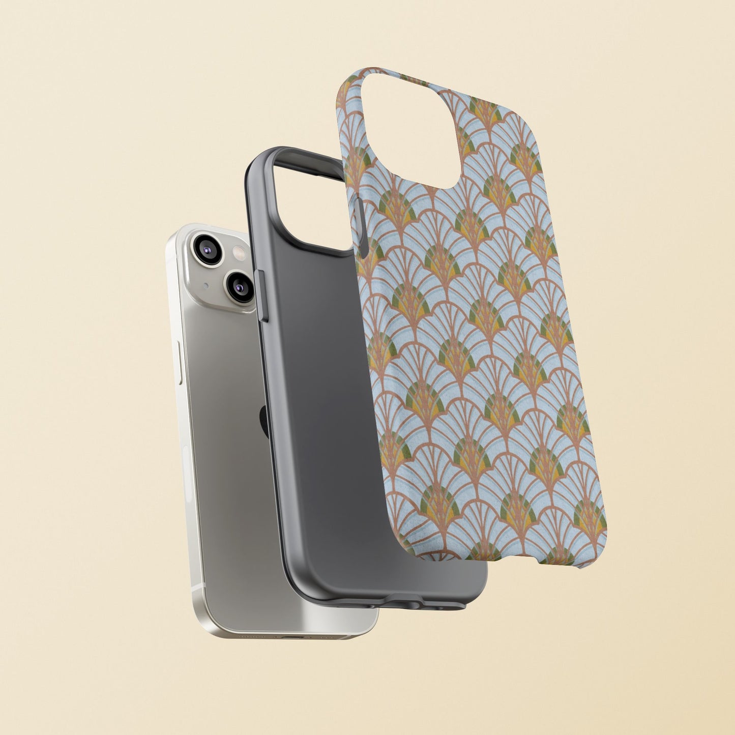 Art Deco Elegance Protective Phone Case Aquamarine Dream (iPhone, Pixel, Galaxy)