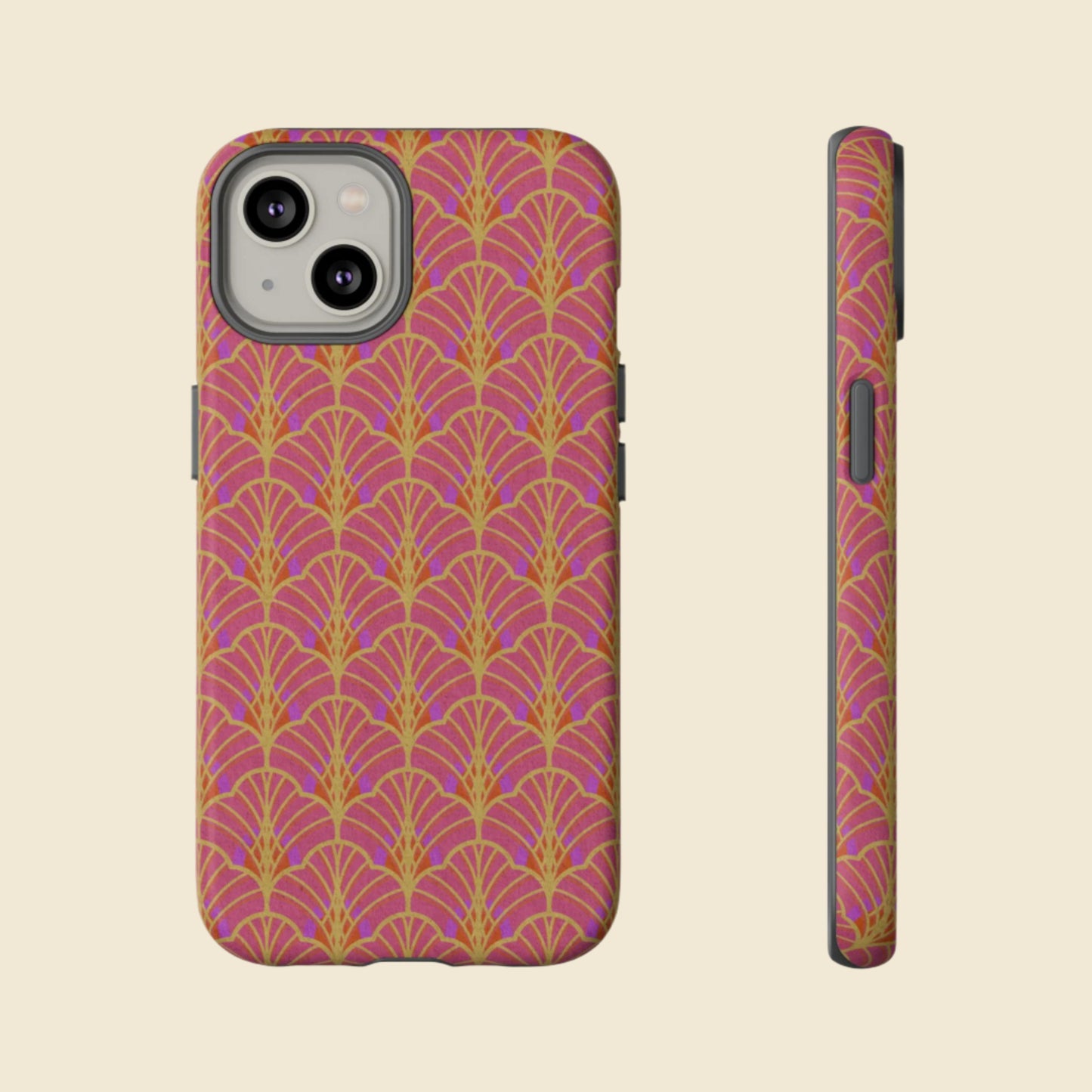 Art Deco Elegance Protective Phone Case Magenta Majesty (iPhone, Pixel, Galaxy)