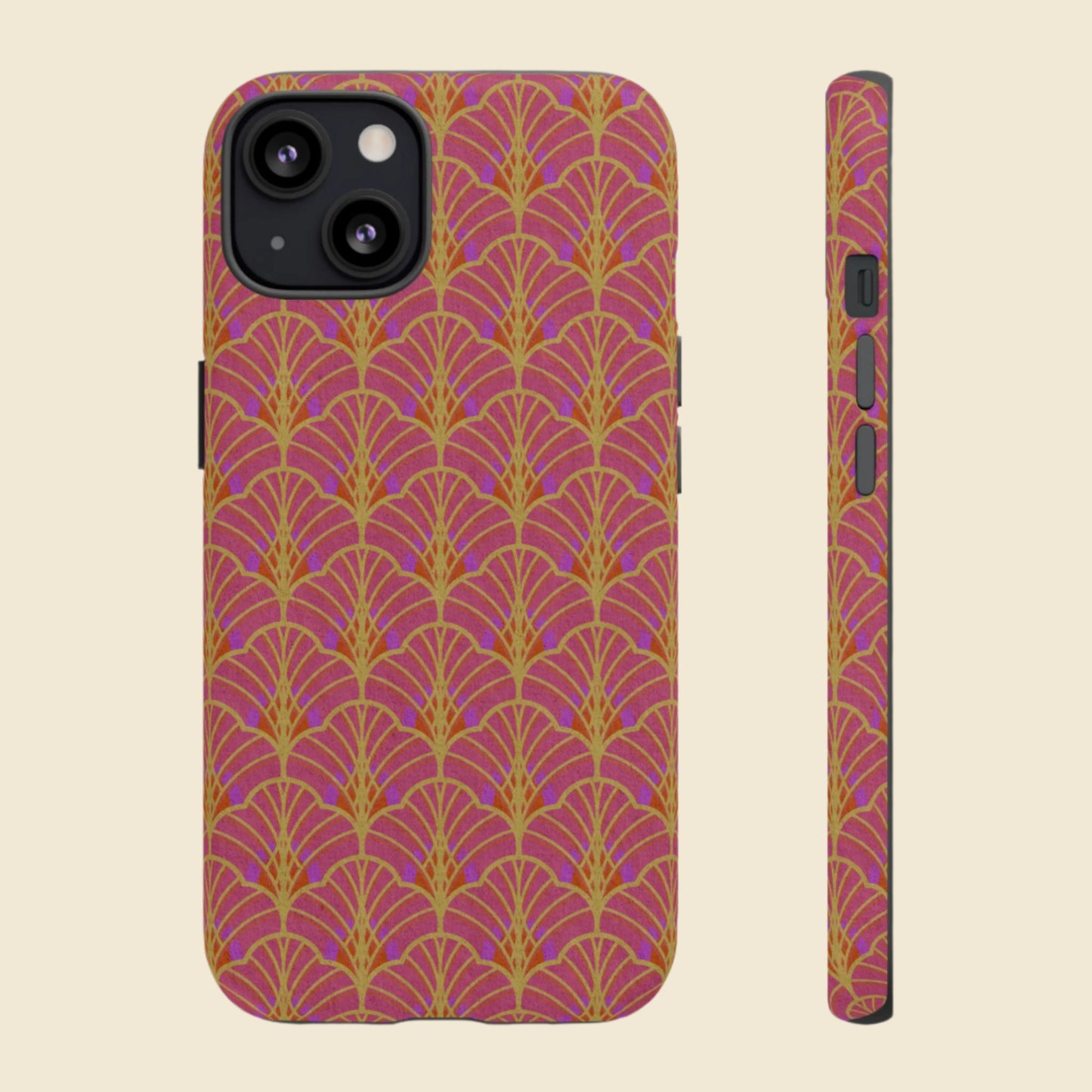 Art Deco Elegance Protective Phone Case Magenta Majesty (iPhone, Pixel, Galaxy)